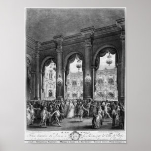 De gemaskerde bal, 23 januari 1782 poster