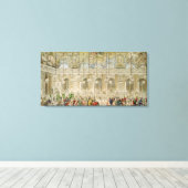 De gemaskerde bal bij de Galerie des Glaces Canvas Afdruk (Insitu (Houten vloer))