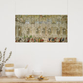 De gemaskerde bal bij de Galerie des Glaces Poster (Keuken)