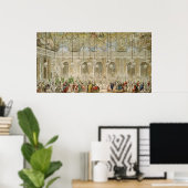 De gemaskerde bal bij de Galerie des Glaces Poster (Thuiskantoor)