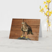 De gemeenschappelijke Roofvogel van de Buizerd Kaart (Gele Bloem)