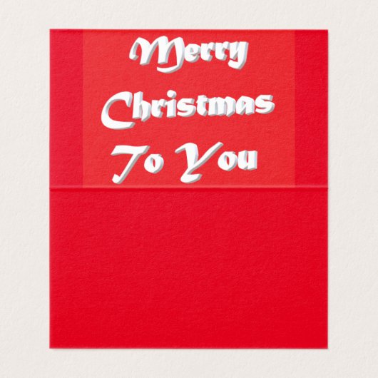 De gemengde kleur van het pretseizoen Kerstmis is  Kaart (Binnenkant ongevouwen)