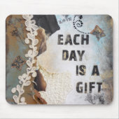 De gemengde media elke dag zijn een geschenk citaa muismat (Voorkant)