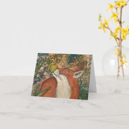 De gemengde Rode Vos en Gele narcis Ceville van de Kaart (Gele Bloem)