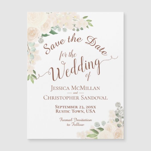 De gemengde Rozen van de Peach sparen de Magnet va (Voorkant)