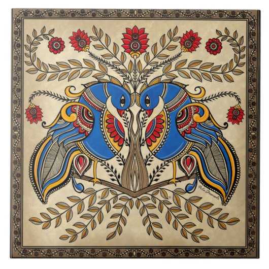 De Gemini-pauw Tegeltje (Voorkant)