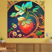 De genade van aardbei canvas afdruk (Insitu (Woonkamer))