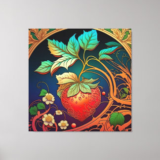 De genade van aardbei canvas afdruk