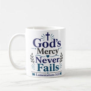 De genade van God faalt nooit Inspirerende quote Koffiemok