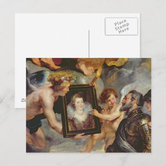 De geneesmiddelencyclus: Henri IV krijgt een portr Briefkaart (Voorkant / Achterkant)