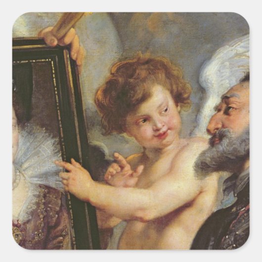De geneesmiddelencyclus: Henri IV Vierkante Sticker (Voorkant)