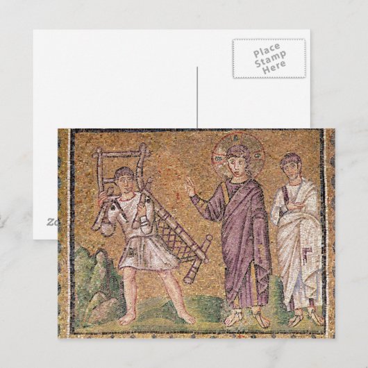 De genezing van de Paralyse van Capernaumx Briefkaart (Voorkant / Achterkant)