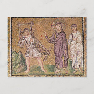 De genezing van de Paralyse van Capernaumx Briefkaart