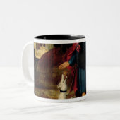 De genezing van Saint Roch Tweekleurige Koffiemok (Voorkant links)