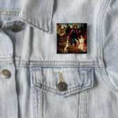 De genezing van Saint Roch Vierkante Button 5,1 Cm (In situ)