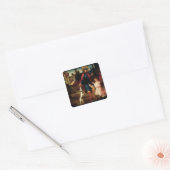 De genezing van Sint Roch Vierkante Sticker (Envelop)