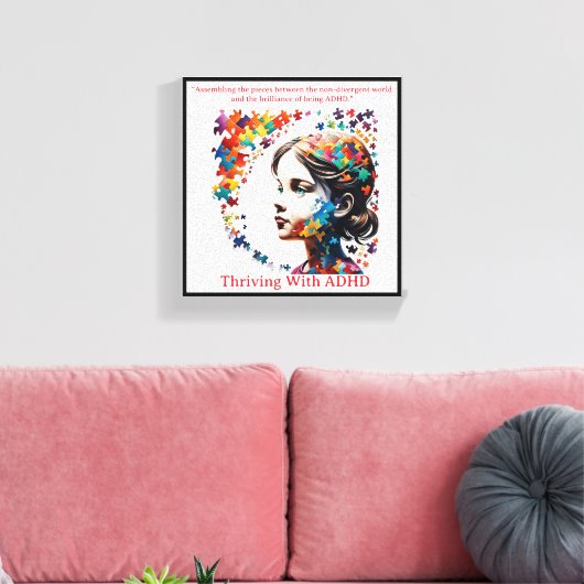 De genialiteit van ADHD Canvas Afdruk (Insitu (Woonkamer))