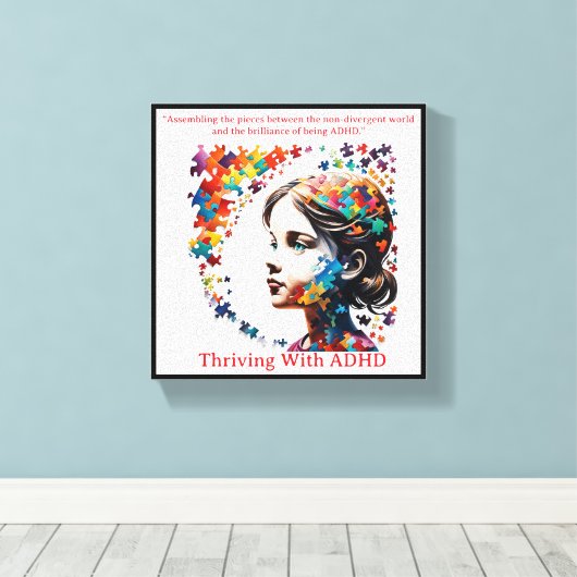 De genialiteit van ADHD Canvas Afdruk (Insitu (Houten vloer))