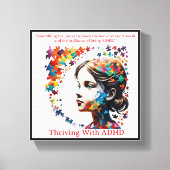 De genialiteit van ADHD Canvas Afdruk (Voorkant)