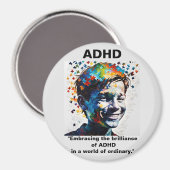 De genialiteit van ADHD-Sticker Magneet (Voorkant / Achterkant)