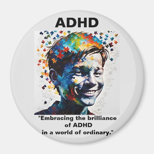 De genialiteit van ADHD-Sticker Magneet (Voorkant)