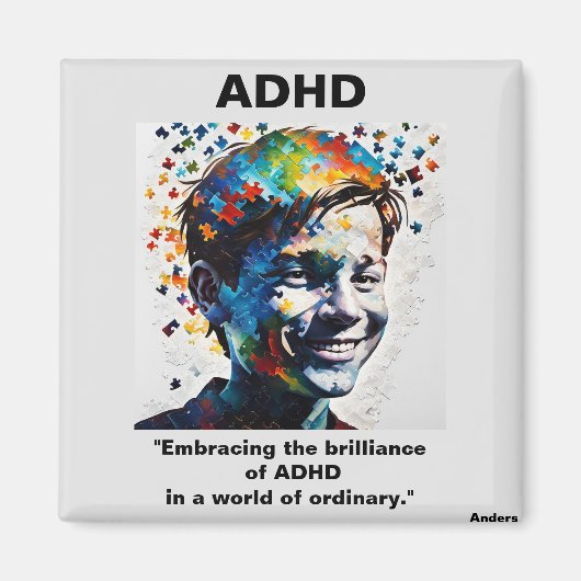 De genialiteit van ADHD-Sticker Magneet (Voorkant)