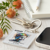 De genialiteit van ADHD-Sticker Sleutelhanger (Voorkant Rechts)