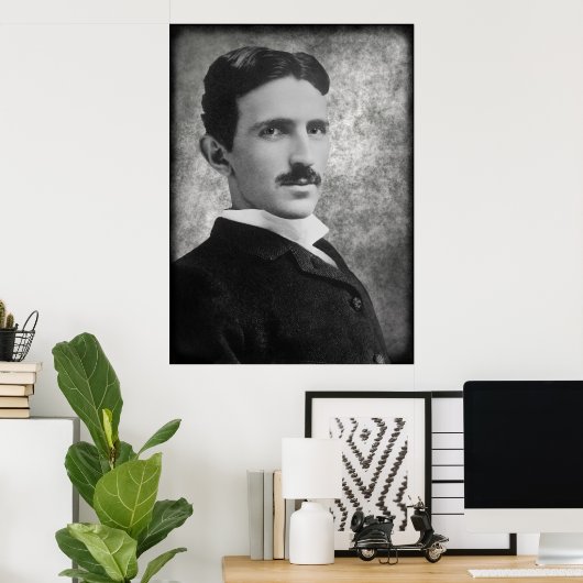 DE GENIUS NIKOLA TESLA POSTER (Thuiskantoor)