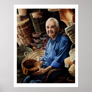 De Gentle Basket Seller - beperkt poster