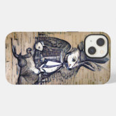 De Gentleman Rabbit iPhone Hoesje (Achterkant horizontaal)