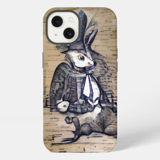 De Gentleman Rabbit iPhone Hoesje (Achterkant)