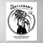 "De Gentleman's Guide to Greatness" Man grot bier Poster (Voorkant)