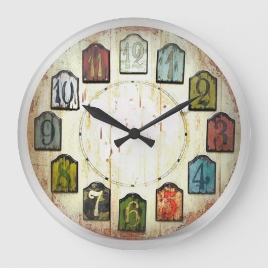 De genummerde blokken grote klok (Voorkant)