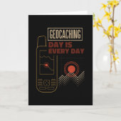 De geocachingdag is elke dag een geocacher kaart (Gele Bloem)