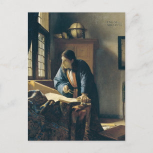 De Geograaf van Johannes Vermeer Ansichtkaart Briefkaart