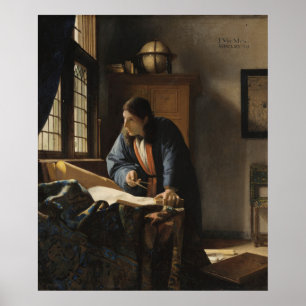 De geograaf - Vermeer Poster