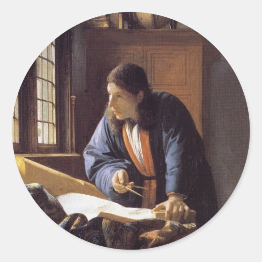 De geografische aanduiding ronde sticker (Voorkant)