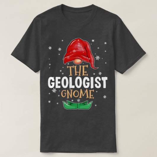 De geologist Gnome Familie komt overeen met Kerstm T-shirt (Design voorkant)