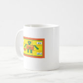 De Geometrics-Beker-Rechthoek-Leeftijd 5 Koffiemok (Voorkant links)