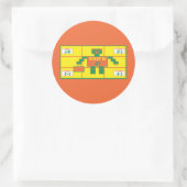 De Geometrics-Sticker-Rectangle-Age 4 Ronde Sticker (Tas)