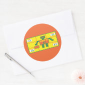 De Geometrics-Sticker-Rectangle-Age 6 Ronde Sticker (Envelop)