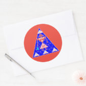 De Geometrics-Sticker-Triangle-Age 5 Ronde Sticker (Envelop)