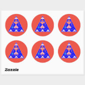 De Geometrics-Sticker-Triangle-Age 5 Ronde Sticker (Vel)