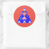 De Geometrics-Sticker-Triangle-Age 5 Ronde Sticker (Tas)