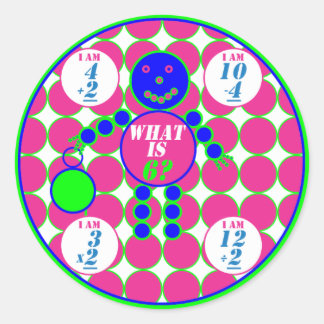 De Geometrics-Stickers-Circle-Age 6 Ronde Sticker