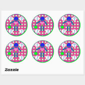 De Geometrics-Stickers-Circle-Age 8 Ronde Sticker (Vel)