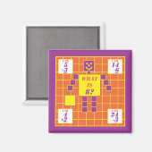 De geometrie-magneet-vierkant-leeftijd 8 magneet (Voorkant / Achterkant)