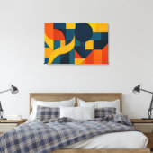 De geometrie van emotie canvas afdruk (Insitu (Slaapkamer))