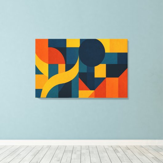 De geometrie van emotie canvas afdruk (Insitu (Houten vloer))