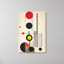 De geometrische Abstracte kunst van het Bauhaus Canvas Afdruk